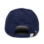 Navy blue baseball cap on a white background
