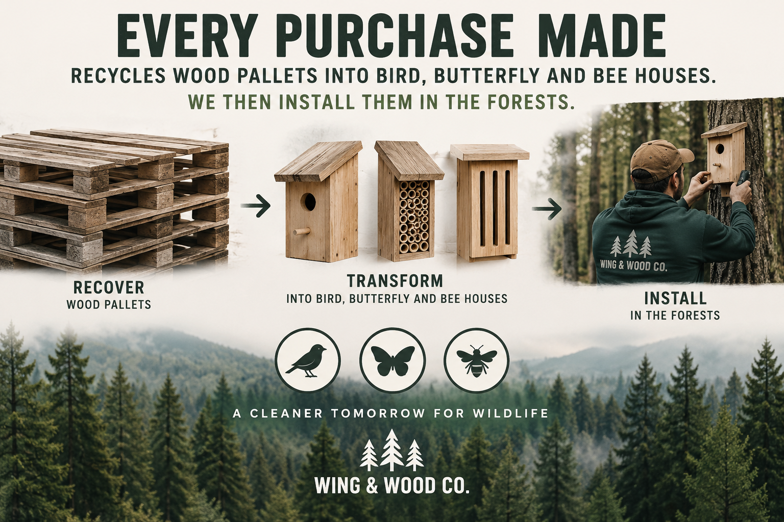 image of how wing & wood co. footprint works
