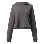 Gray hoodie with a lotus flower design and text on a white background